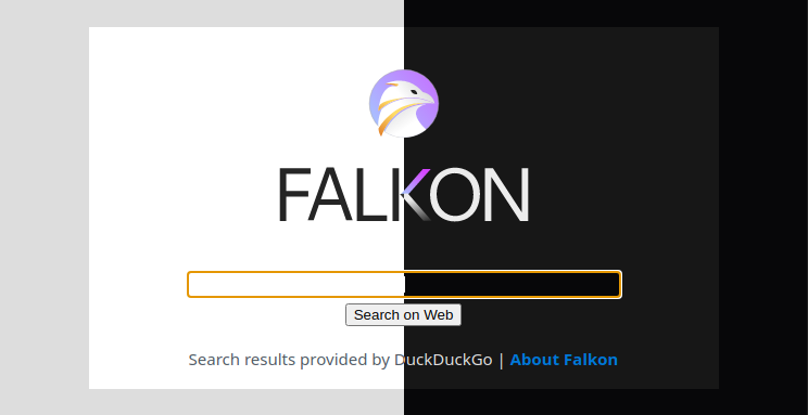 Falkon: Light and Dark styled page
